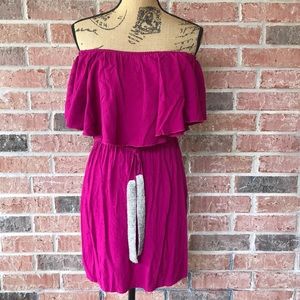 Gianni Bini Convertible Magenta Belted Dress Size Small